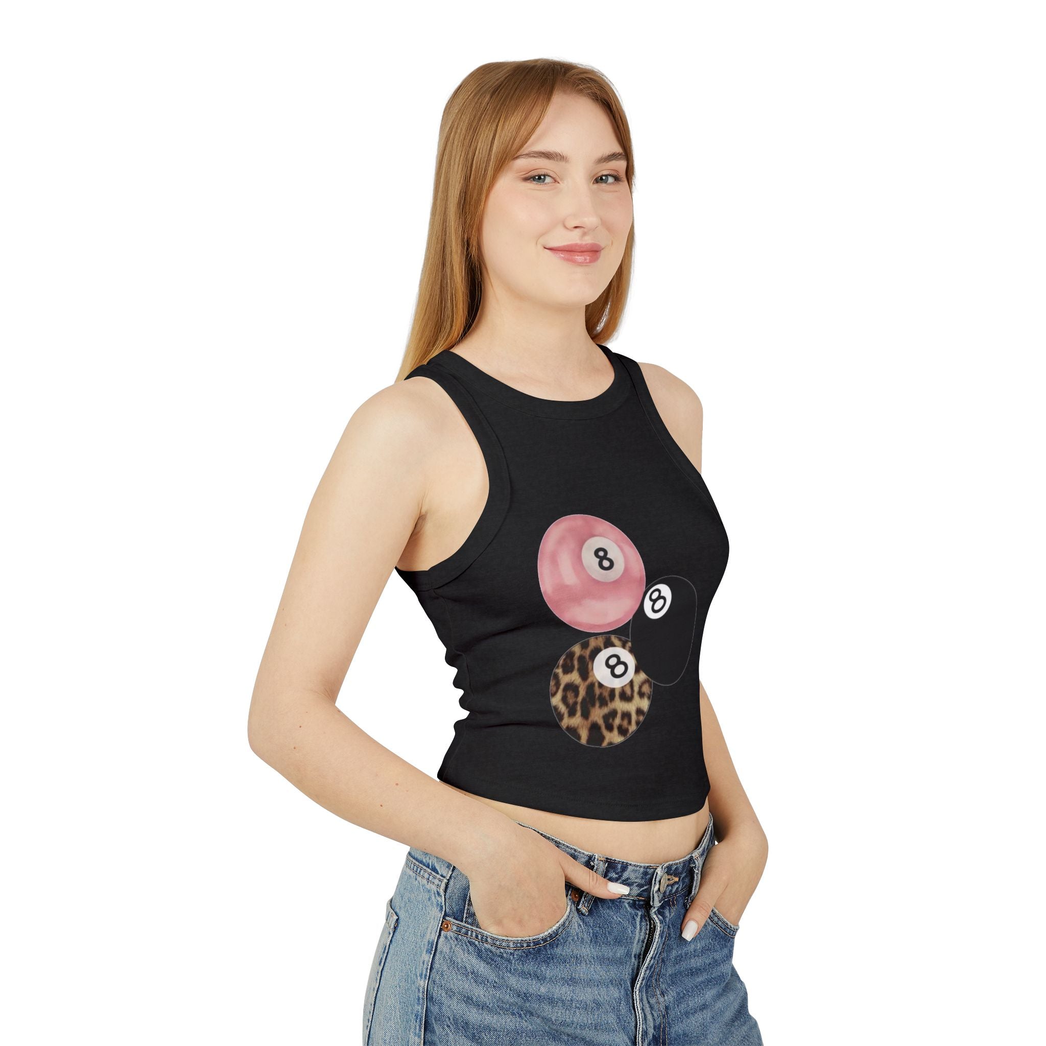 8-Ball Trio Racer Crop Tank
