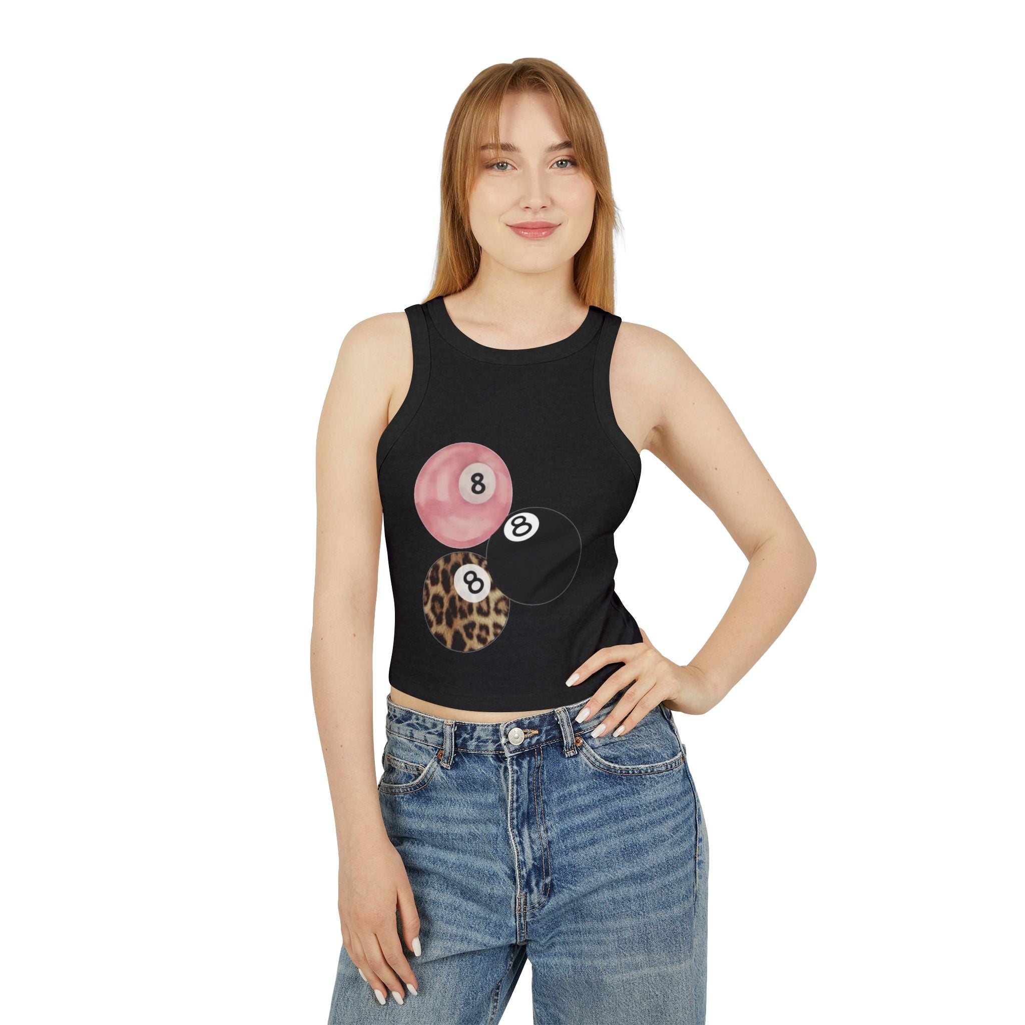 8-Ball Trio Racer Crop Tank