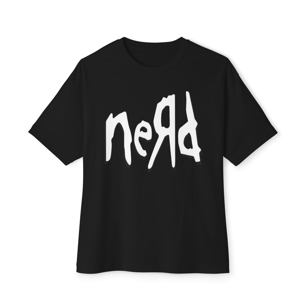 Nerd Graphic Tee — Oversized Boxy White T‑Shirt
