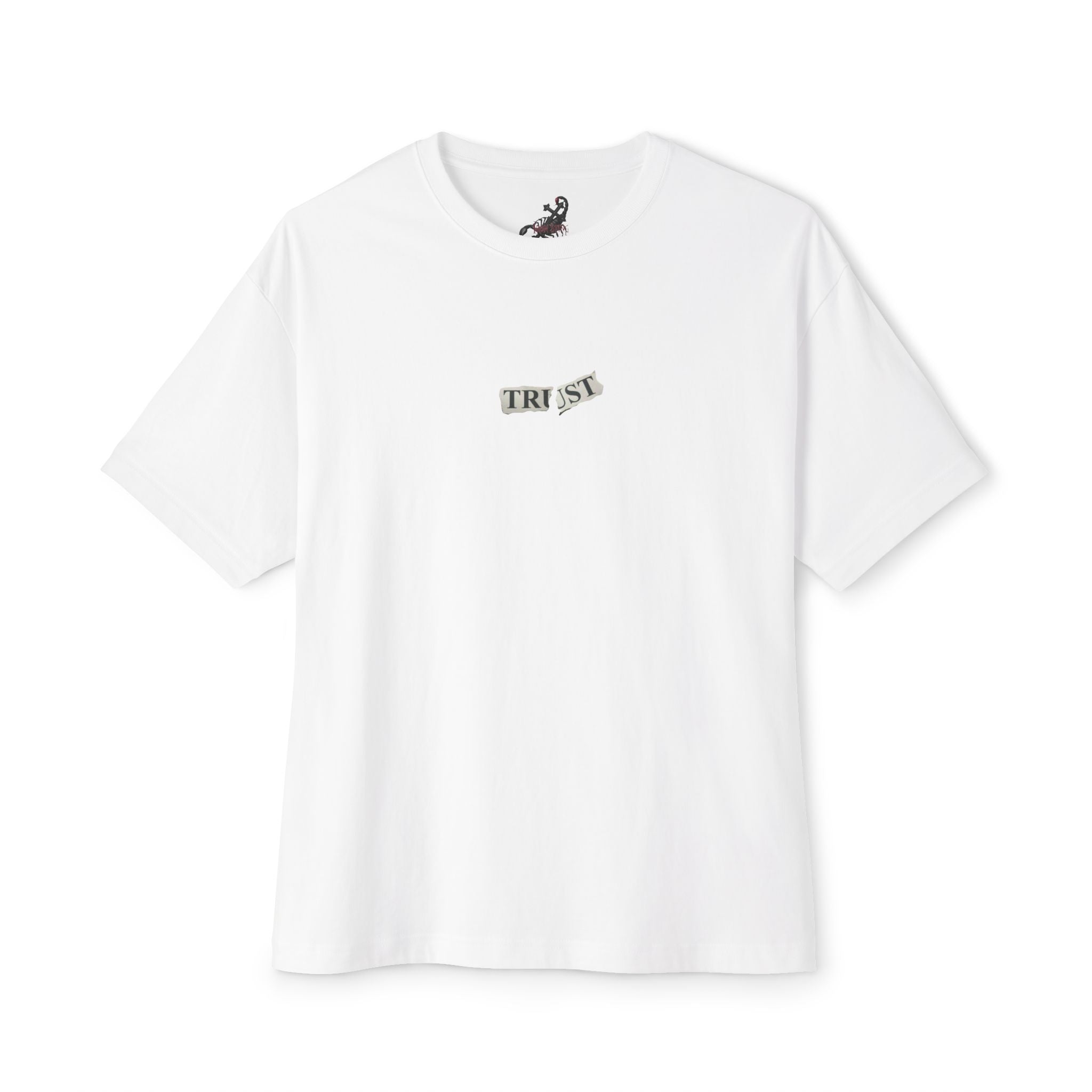 Boxy Tee Minimal Front & Flaming Skull Back Graphic
